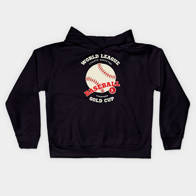 Cool Baseball T-shirt Kids Hoodie by RoyaltyDesign